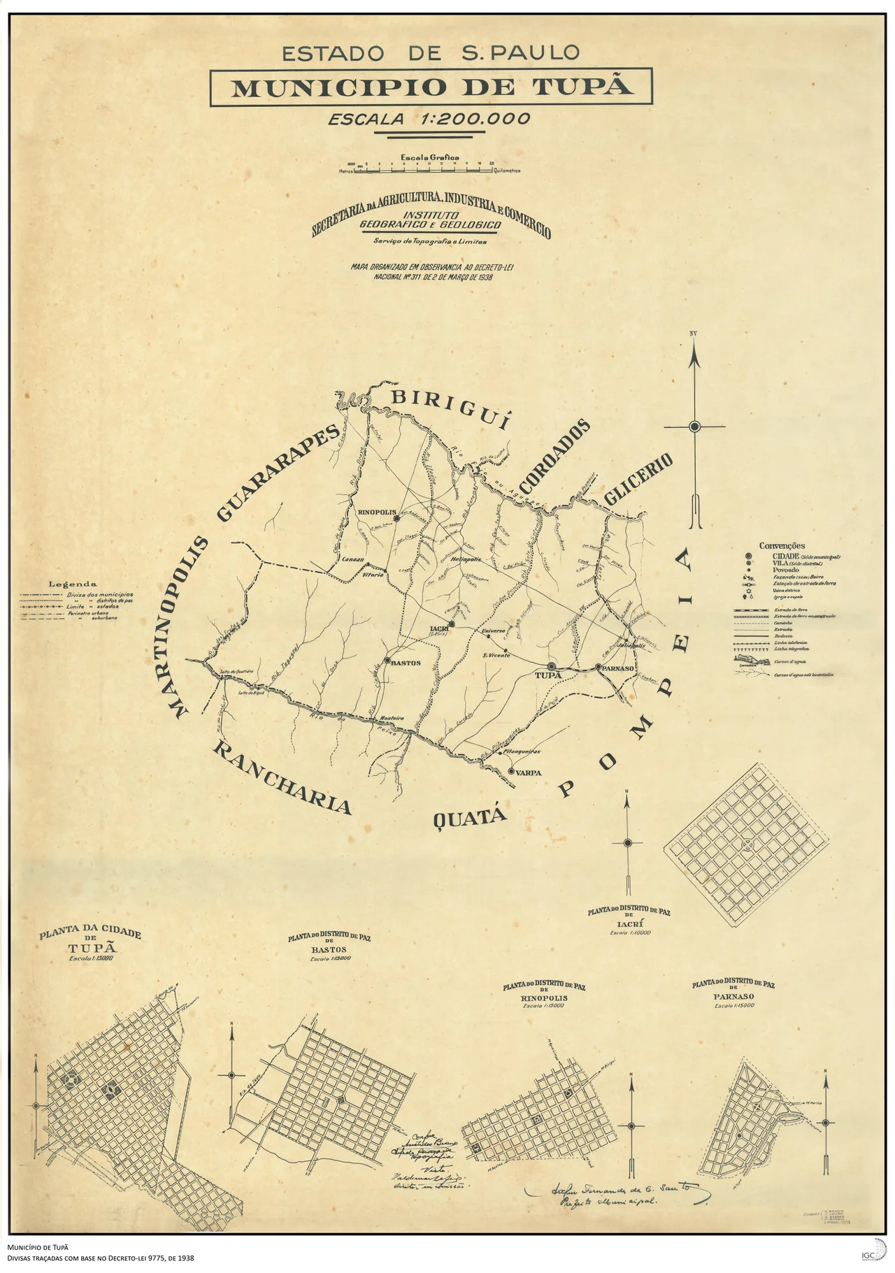 Obra que integra o acervo do Museu Paulista da USP. Coleção João Baptista de Campos Aguirra - Ref. Agente: Instituto Geográfico e Geológico - Secretaria da Agricultura, Indústria e Comércio do Estado de São Paulo - Impresso na Ipiranga São Paulo