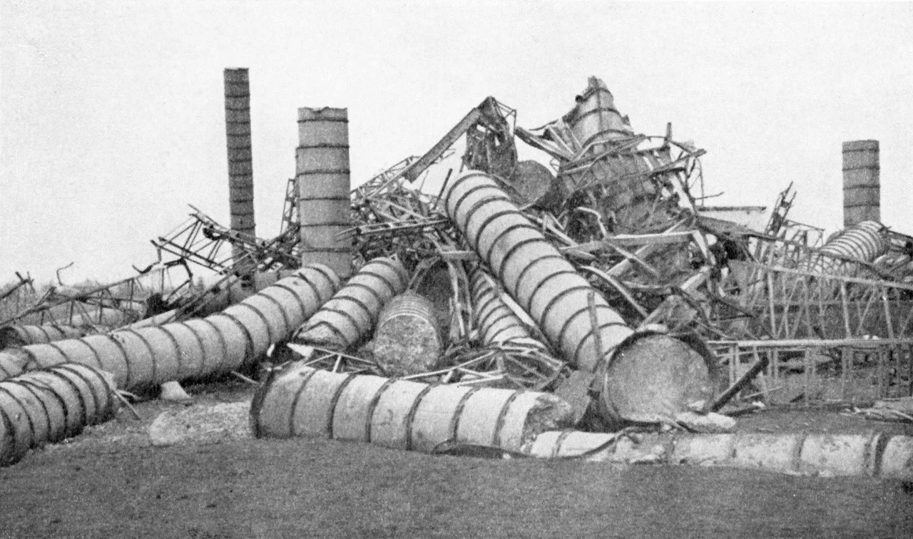 Ruins of Odinstårnet in Odense, Denmark. The tower was destroyed by Nazi collaborators in 1944