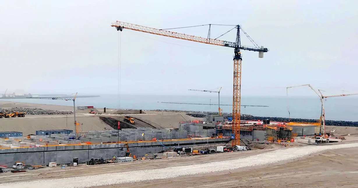 Entrence to tunnel from the Danish side - under construction