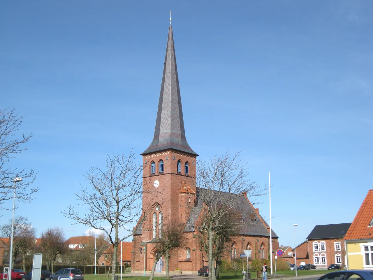 The church "Løgstør Kirke" in the small town "Løgstør". The town is located in North Jutland, Denmark.