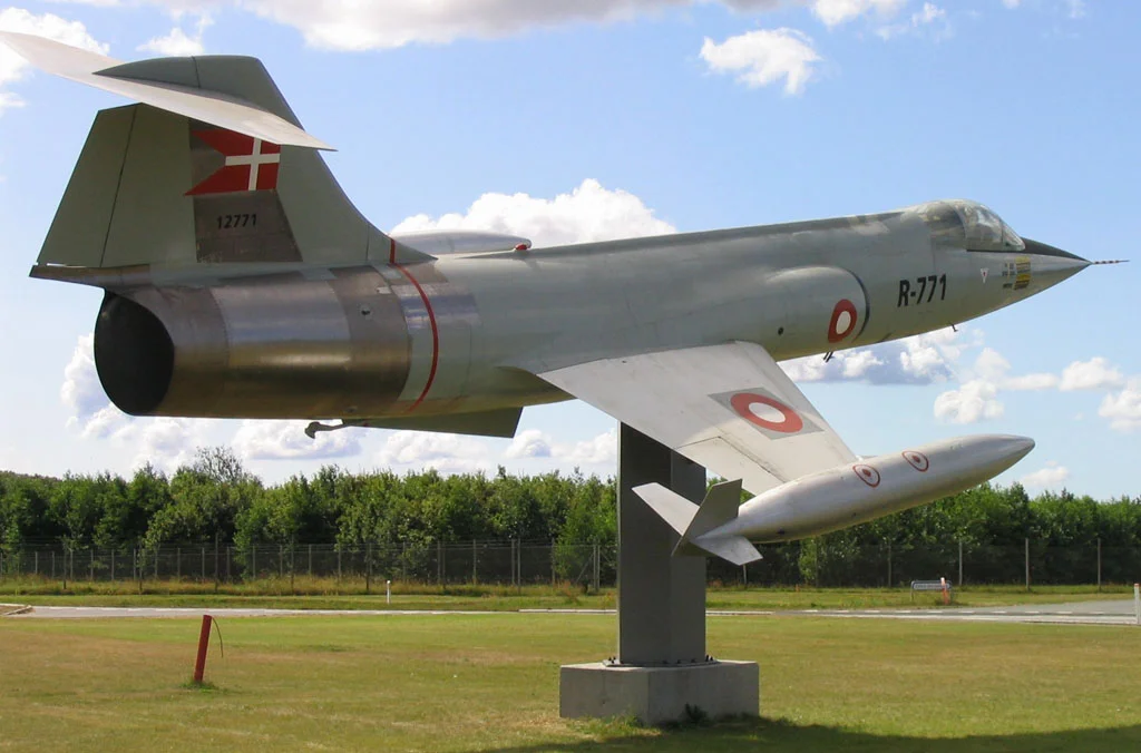 Danish air force F-104 Starfighter outside Aalborg airbase